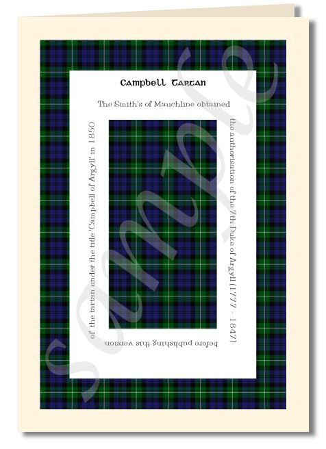 Campbell tartan greeting card